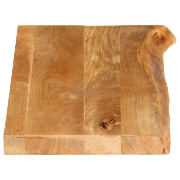 Massivholz Tischplatte Mango Baumkante 80x30 cm