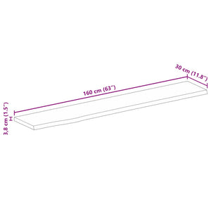 Massivholz Tischplatte Mango Baumkante 160cm