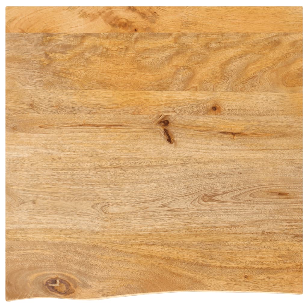 Massivholz Mango Tischplatte 40x40 cm Baumkante