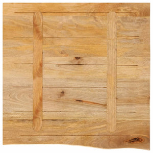 Massivholz Mango Tischplatte 40x40 cm Baumkante