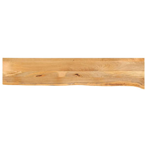 Massivholz Tischplatte Mango Baumkante 140x40 cm