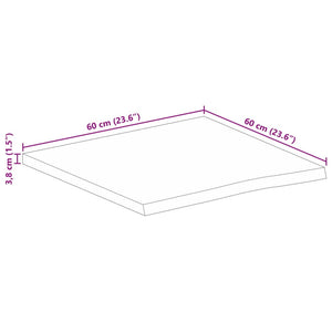 Tischplatte Mango Massivholz 60x60 cm