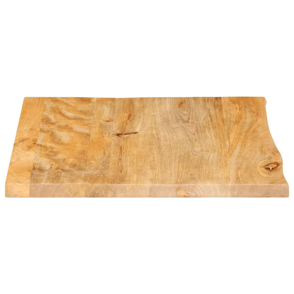 Massivholz Tischplatte Mango Baumkante 80x80