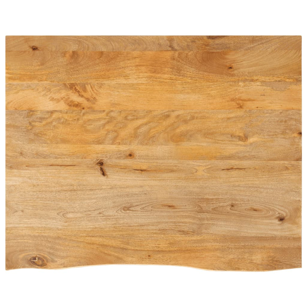 Massivholz Tischplatte Mango Baumkante 100x80 cm