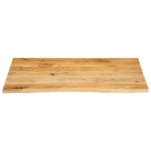 Massivholz Tischplatte Mango Baumkante 100x80 cm