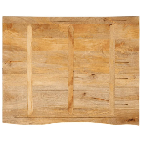 Massivholz Tischplatte Mango Baumkante 100x80 cm