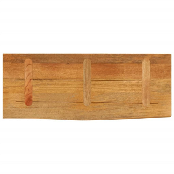 Massivholz Tischplatte Mango Baumkante 90x30 cm