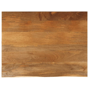 Massivholz Tischplatte Mango Baumkante 90x80 cm