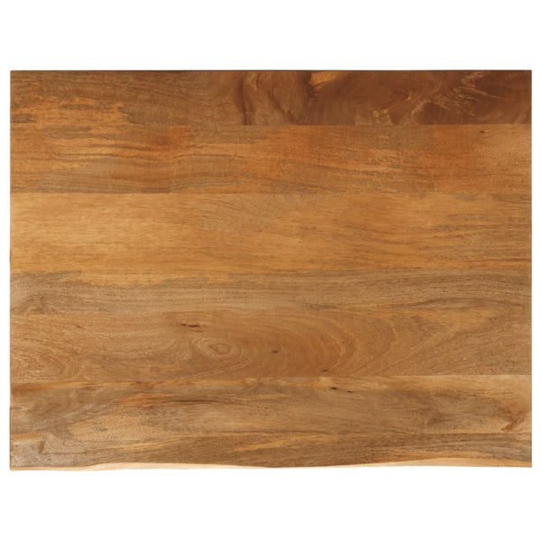Massivholz Tischplatte Mango Baumkante 90x80 cm
