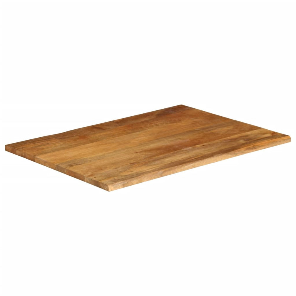 Massivholz Tischplatte Mango Baumkante 90x80 cm