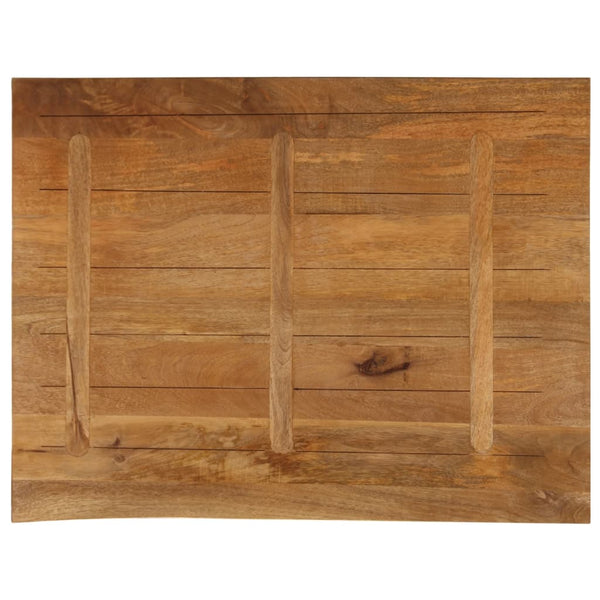 Massivholz Tischplatte Mango Baumkante 90x80 cm