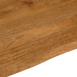 Massivholz Tischplatte Mango Baumkante 90x80 cm