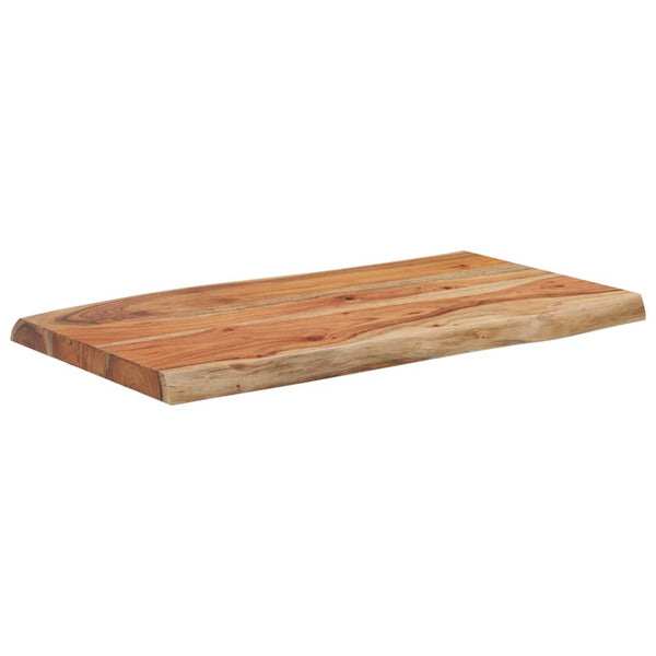 vidaXL Plateau de table 70x40x2,5 cm Rectangulaire Bois massif d'acacia avec bord naturel