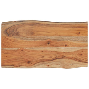 vidaXL Plateau de table 70x40x2,5 cm Rectangulaire Bois massif d'acacia avec bord naturel