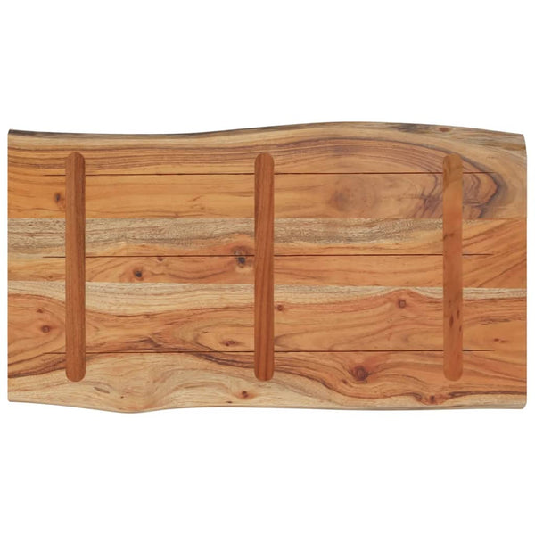 vidaXL Plateau de table 70x40x2,5 cm Rectangulaire Bois massif d'acacia avec bord naturel