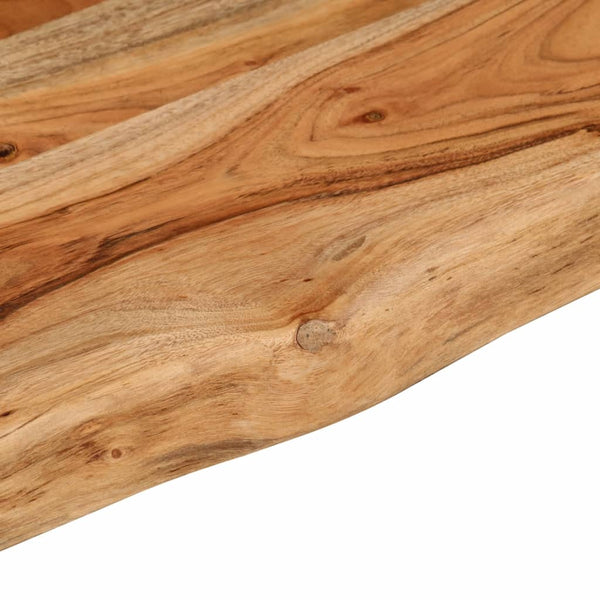 vidaXL Plateau de table 70x40x2,5 cm Rectangulaire Bois massif d'acacia avec bord naturel