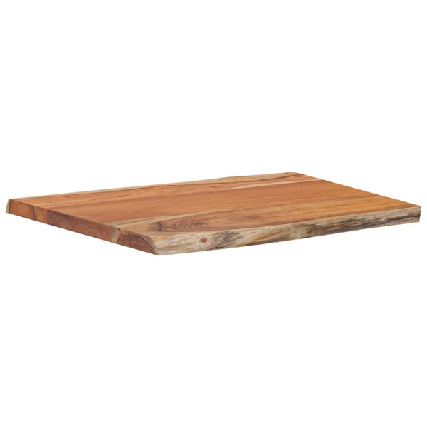 vidaXL Plateau de table 70x60x2,5cm Rectangulaire Bois d'acacia massif Bord naturel