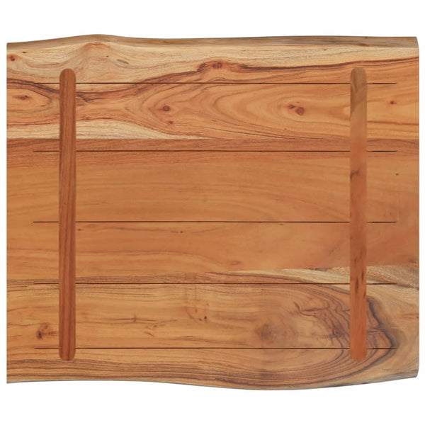 vidaXL Plateau de table 70x60x2,5cm Rectangulaire Bois d'acacia massif Bord naturel