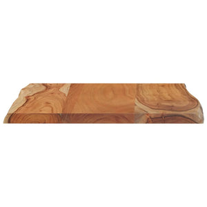 vidaXL Plateau de table 70x60x2,5cm Rectangulaire Bois d'acacia massif Bord naturel