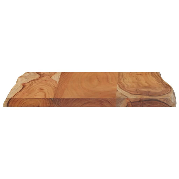 vidaXL Plateau de table 70x60x2,5cm Rectangulaire Bois d'acacia massif Bord naturel