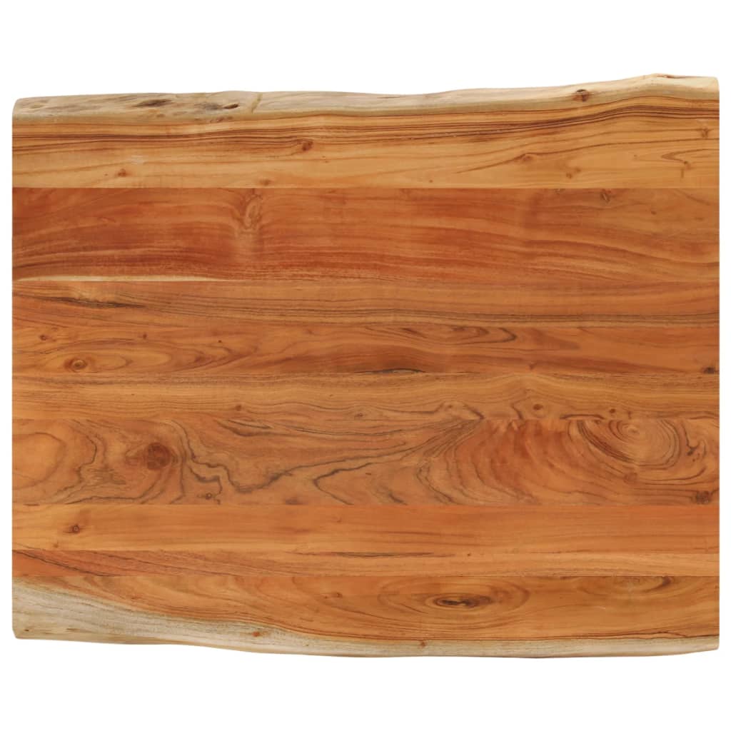 Akazie Tischplatte 90x80cm Massivholz Baumkante