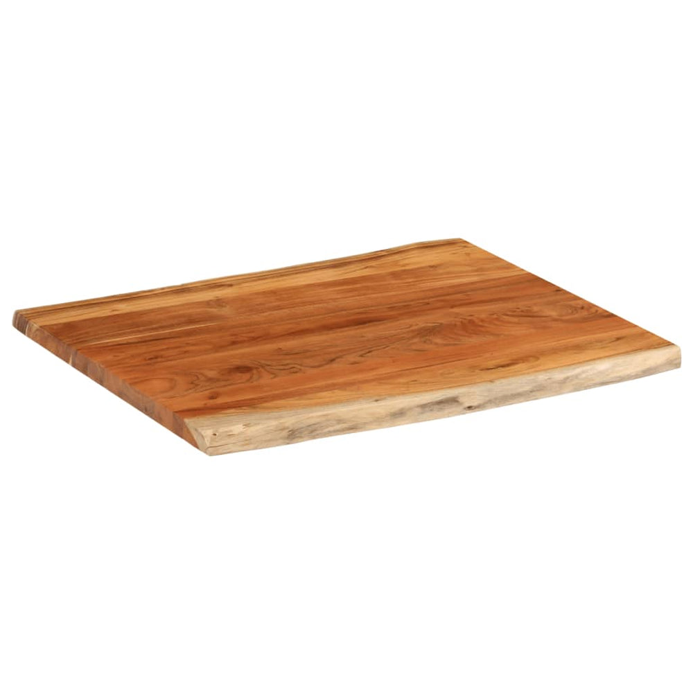 Akazie Tischplatte 90x80cm Massivholz Baumkante