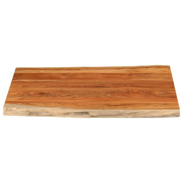 Akazie Tischplatte 90x80cm Massivholz Baumkante