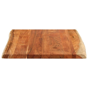Akazie Tischplatte 90x80cm Massivholz Baumkante
