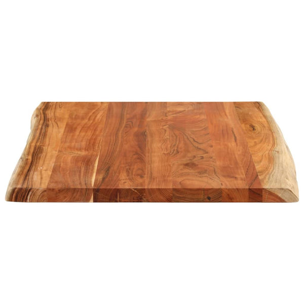Akazie Tischplatte 90x80cm Massivholz Baumkante