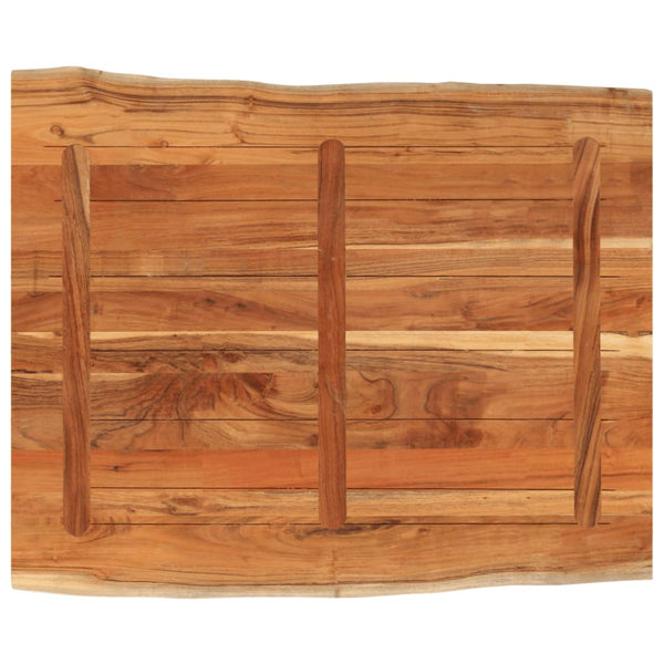 Akazie Tischplatte 90x80cm Massivholz Baumkante