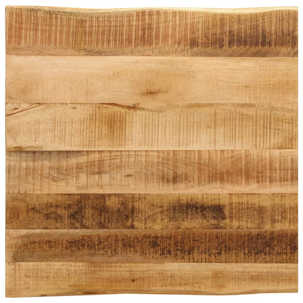 Mangoholz Tischplatte mit Baumkante 60x60 cm