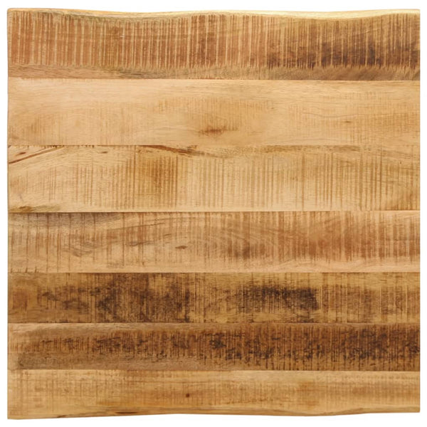 Mangoholz Tischplatte mit Baumkante 60x60 cm