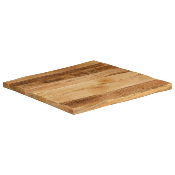 Mangoholz Tischplatte mit Baumkante 60x60 cm