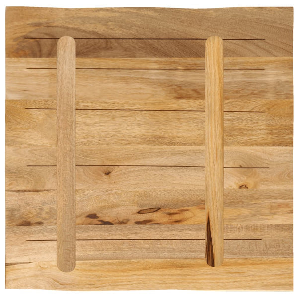 Mangoholz Tischplatte mit Baumkante 60x60 cm