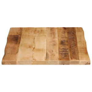 Tischplatte Mango Massivholz 90x60 cm Baumkante