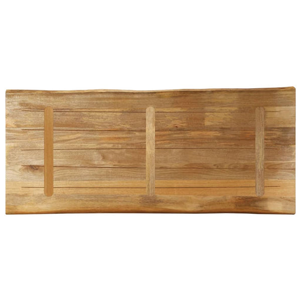Massive Mango Tischplatte mit Baumkante 140x60 cm