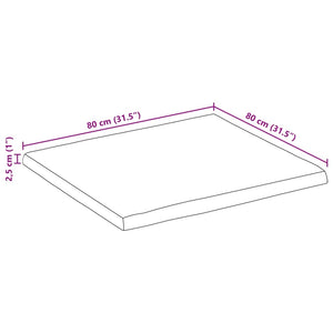 Tischplatte Mango Massivholz 80x80 cm