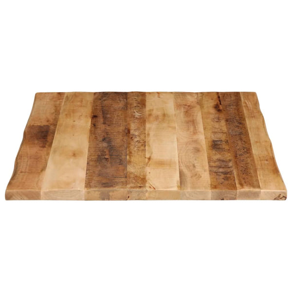 Tischplatte Mango Massivholz 90x80 cm Baumkante