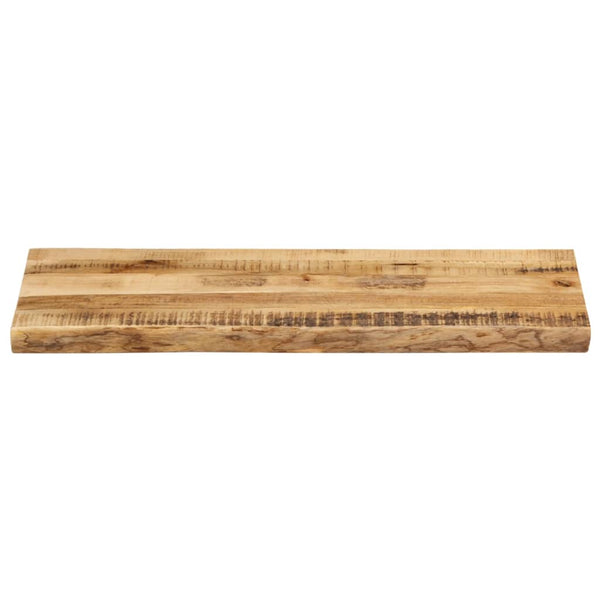 Massivholz Tischplatte Mango Baumkante 90x40 cm