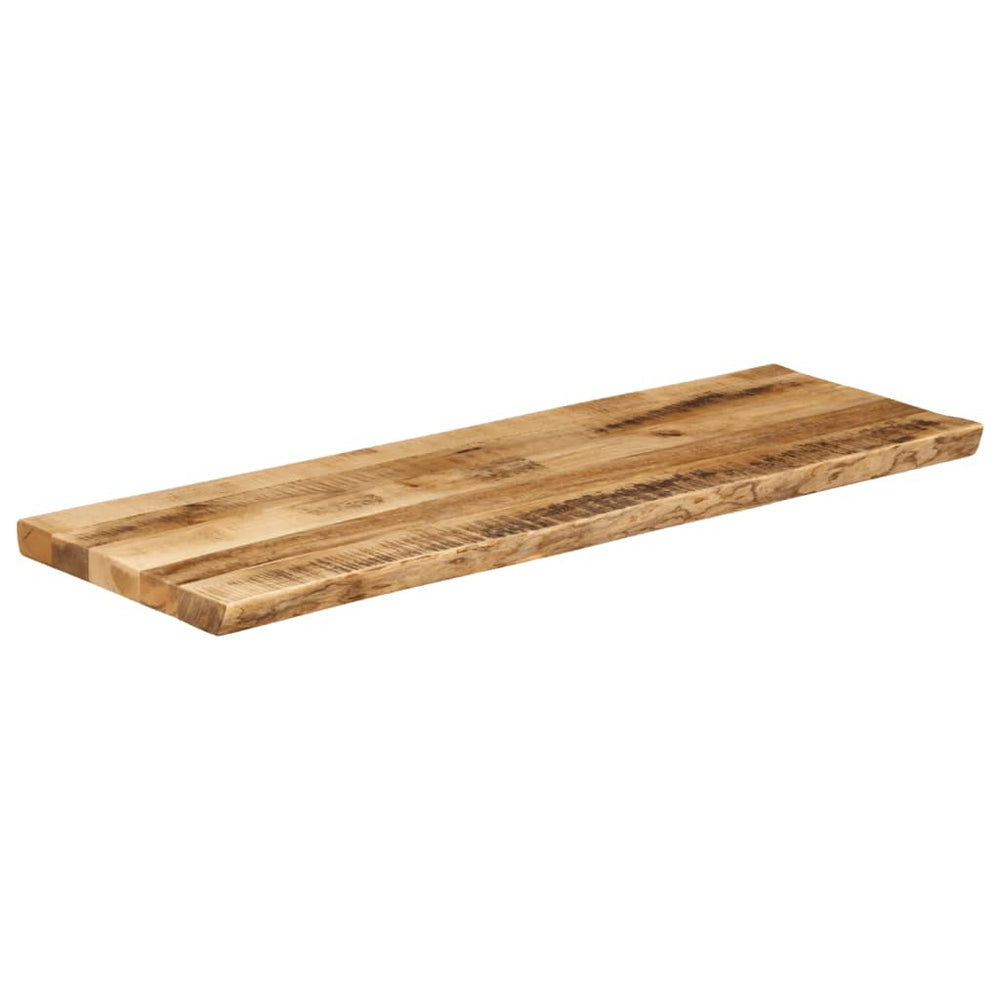 Tischplatte Mango Massivholz Baumkante 120x40 cm
