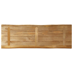 Tischplatte Mango Massivholz Baumkante 120x40 cm