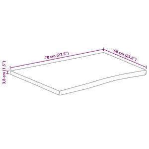 Tischplatte Mango Massivholz 70x60 cm