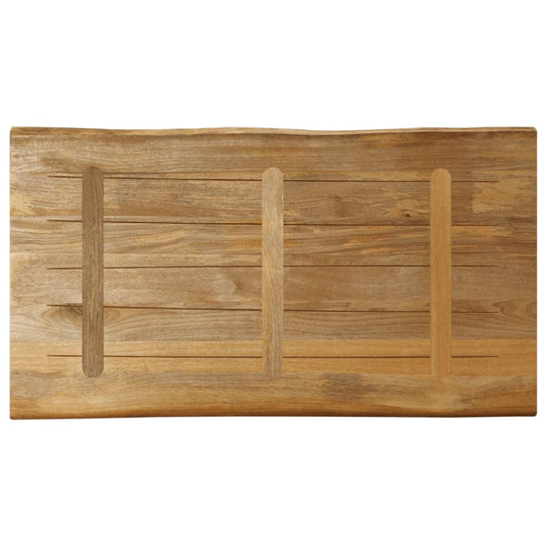 Massivholz Tischplatte Mango Baumkante 120x60 cm