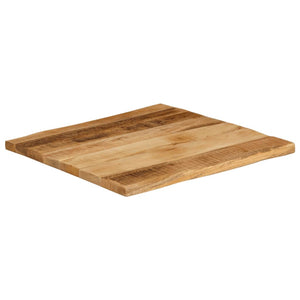 Baumkante Tischplatte Mango 80x80 cm