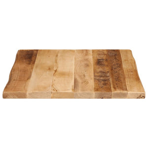 Baumkante Tischplatte Mango 80x80 cm