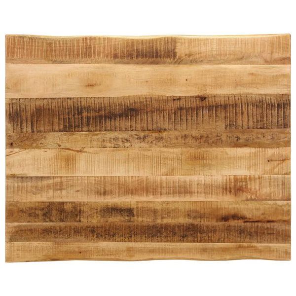 Tischplatte Mango Massivholz Baumkante 90x80 cm
