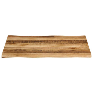 Tischplatte Mango Massivholz Baumkante 90x80 cm
