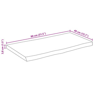Massivholz Tischplatte Mango 80x40 cm