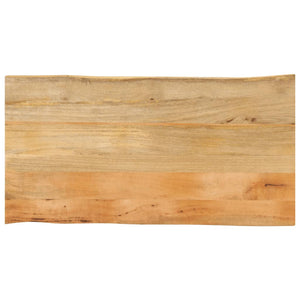 Massivholz Tischplatte Mango Baumkante 120x60 cm