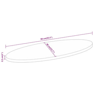 Tischplatte Oval 90x40 cm Akazie Massivholz